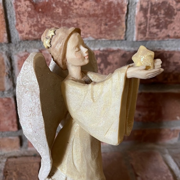 Enesco Foundations by Karen Hahn Angel Figurine Holding Star - Picture 2 of 6